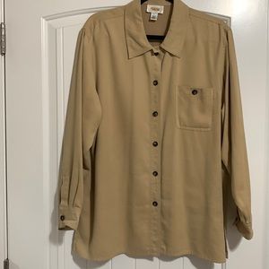 Talbots blouse, feels like a light jacket, soft, almost like a chamois!